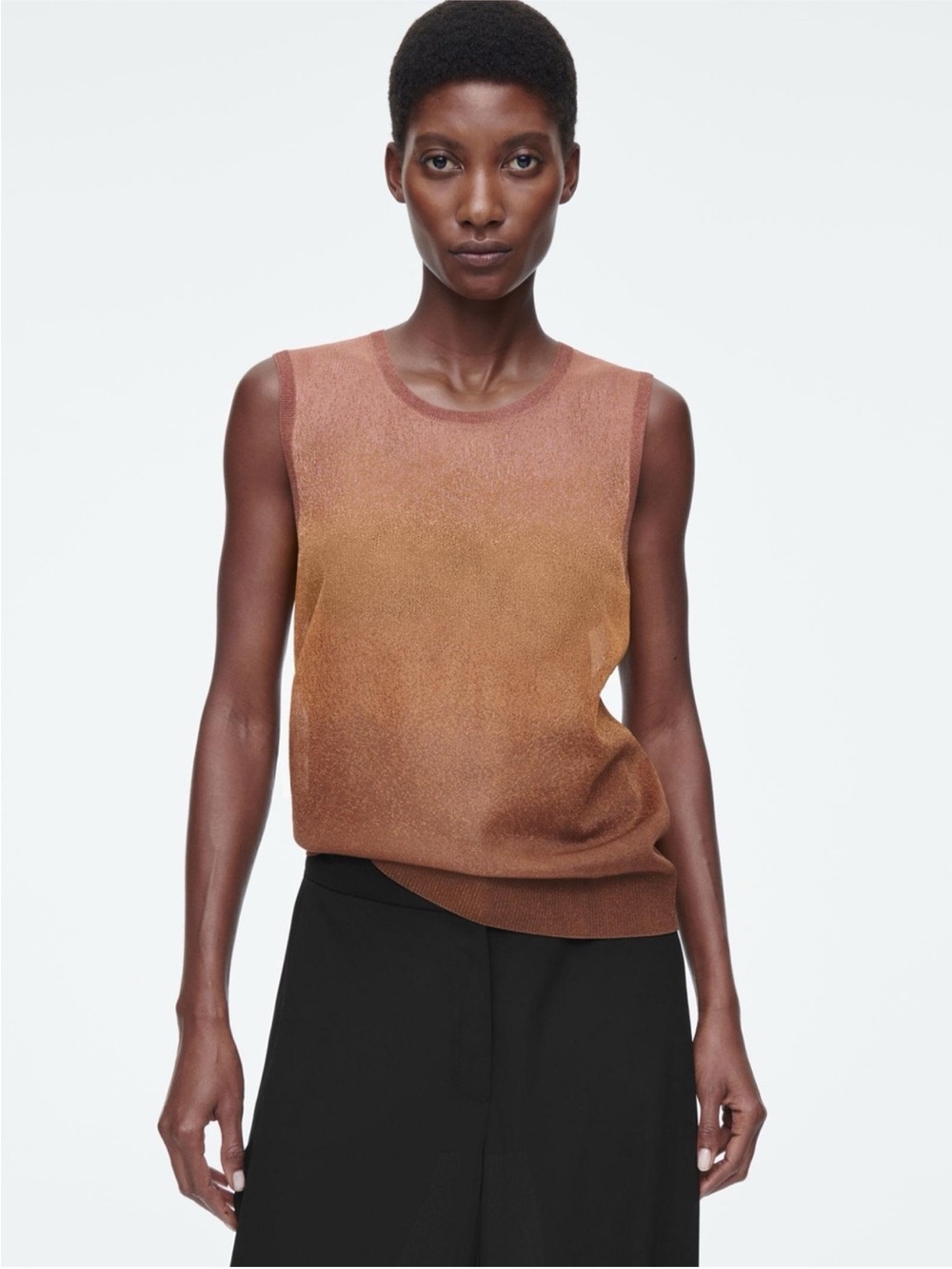 COS Fine Knit Sleeveless Ombré Top
